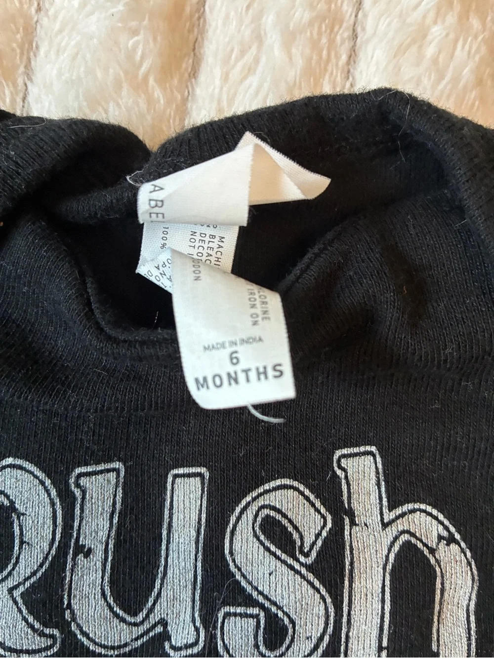 Rush Band Onesie | Black | Size 6M - Picture 2 of 2